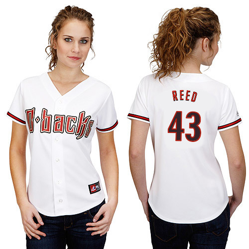 Addison Reed #43 mlb Jersey-Arizona Diamondbacks Women's Authentic Home White Cool Base Baseball Jersey